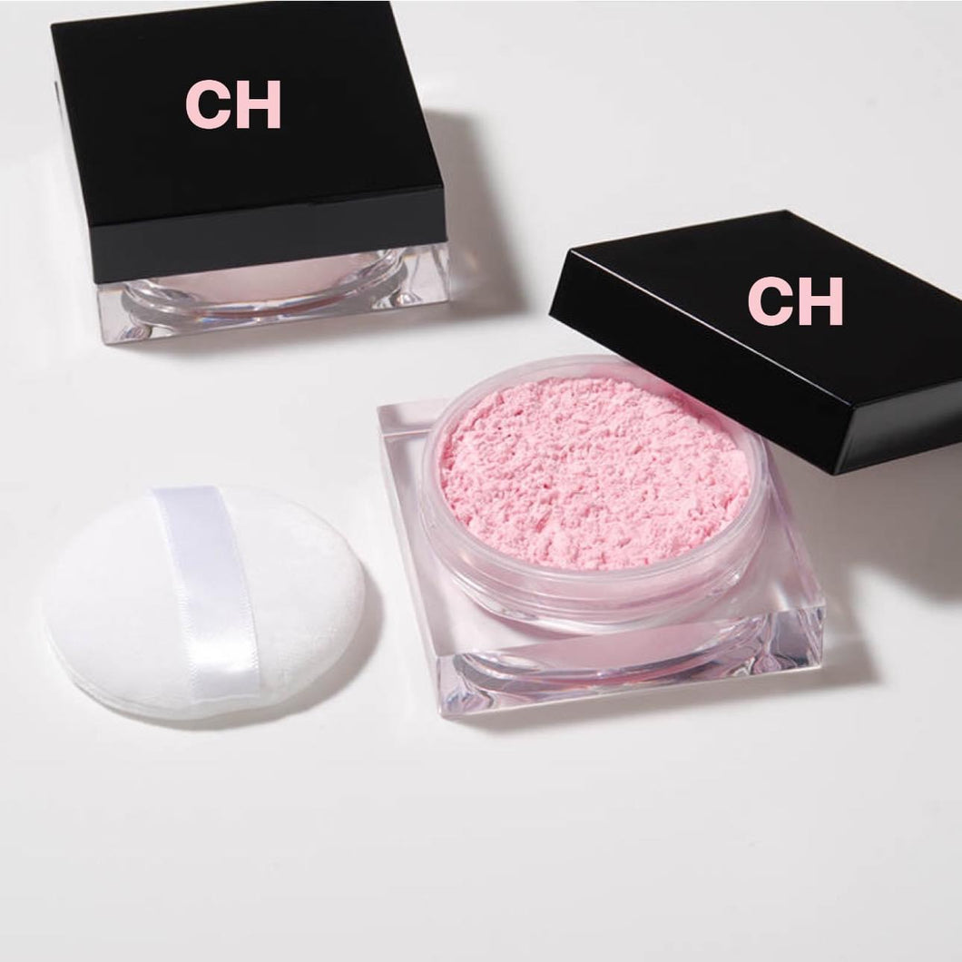 Pink mattifying setting powder